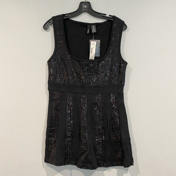 Miyit Black Sequin Mini Dress Sequins - Size Small - Picture 1 of 4